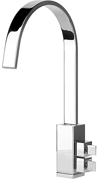 Larger image of Abode Graffik Monobloc Kitchen Tap With Swivel Spout (Chrome).