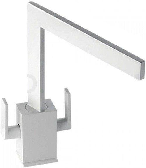 Larger image of Abode Edge Monobloc Kitchen Tap With Swivel Spout (Gloss White).