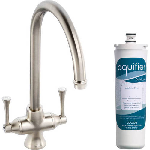 Abode Gosford Aquifier Water Filter Kitchen Tap (Brushed Nickel).