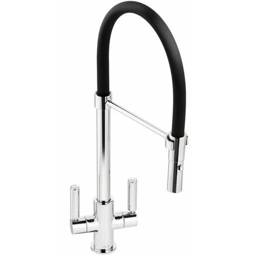 Abode Black Globe Professional Kitchen Tap (Chrome & ).
