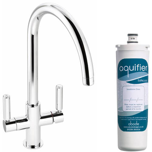 Abode Globe Aquifier Water Filter Kitchen Tap (Chrome).