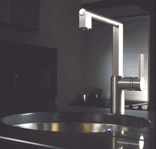 Larger image of Abode Indus Single Lever Kitchen Tap (Brushed Nickel).