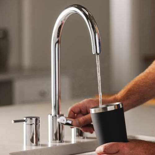Example image of Abode Pronteau Profile Kitchen Tap, Boiling, Hot, Cold & Filtered (Chrome).