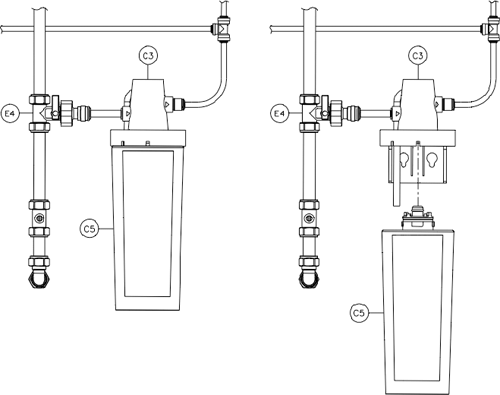 Technical image of Abode Pronteau 2 x PROBOIL Replacement Water Filter Cartridge.