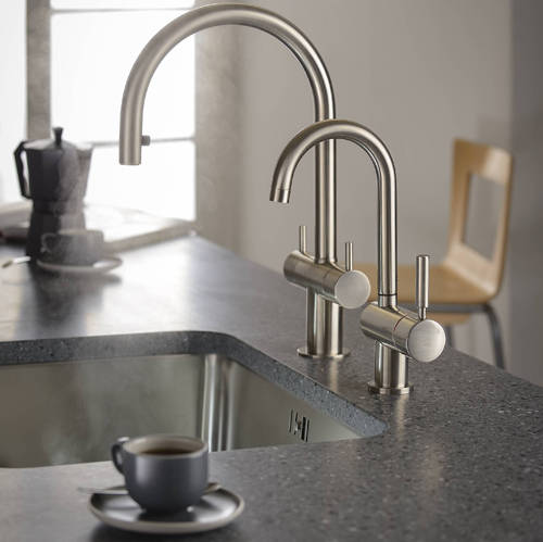 Example image of Abode Pronteau Boiling Water Filtered Kitchen Tap 98 (Brushed Nickel).