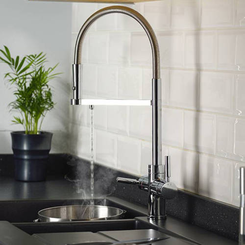 Larger image of Abode Pronteau 3 In 1 Professional Boiling Water Kitchen Tap (Chrome).