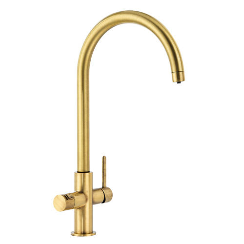 Abode Gold Pronteau 3 In 1 Boiling Water Filtered Kitchen Tap (Br Brass).