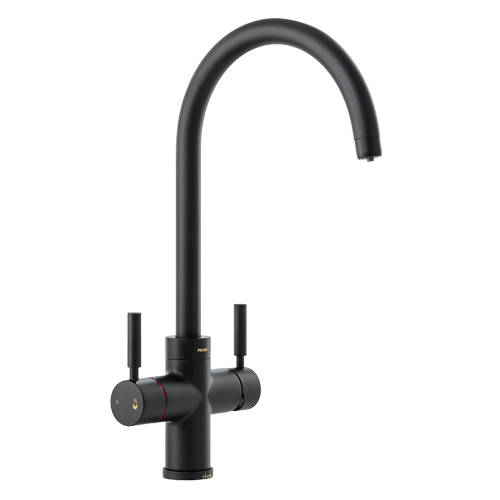 Larger image of Abode Pronteau 4 In 1 Boiling Water Filtered Kitchen Tap (Matt Black).