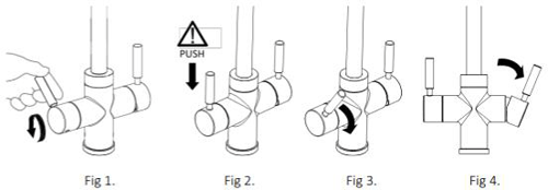 Technical image of Abode Pronteau 4 In 1 Boiling Water Filtered Kitchen Tap (Chrome).
