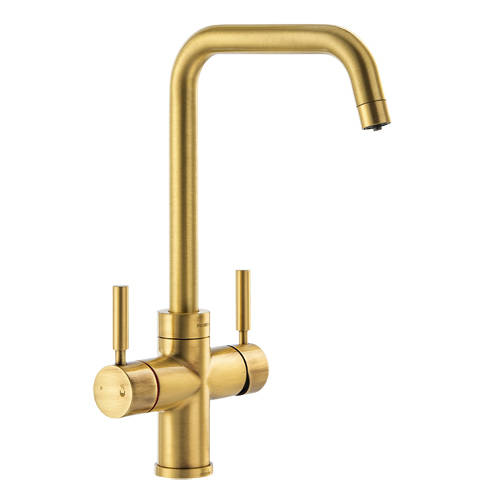 Larger image of Abode Pronteau 4 In 1 Boiling Water Filtered Kitchen Tap (Brushed Brass).