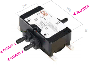 Technical image of Aqualisa HiQu Digital Smart Shower Valve Kit 07 (HP, Combi).