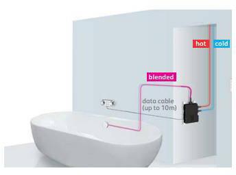 Example image of Aqualisa HiQu Digital Bath Valve Kit 09 & Overflow Bath Filler (HP, Combi).