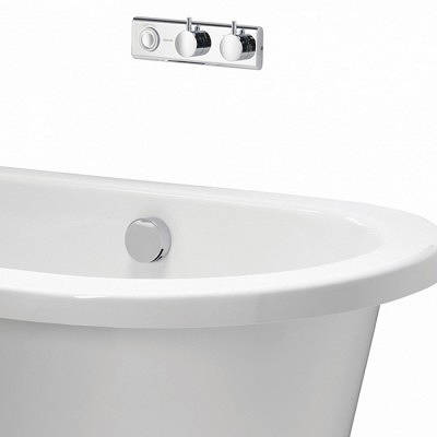 Larger image of Aqualisa HiQu Digital Bath Valve Kit 10 & Overflow Bath Filler (Gravity).