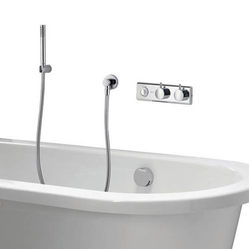 Example image of Aqualisa HiQu Digital Bath Valve Kit 11 With Bath Filler & Shower Kit (HP, Combi).