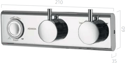 Technical image of Aqualisa HiQu Digital Bath Valve Kit 11 With Bath Filler & Shower Kit (HP, Combi).