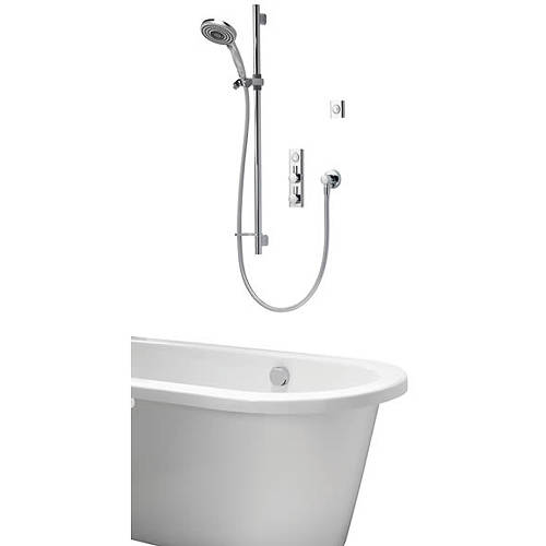 Larger image of Aqualisa HiQu Digital Bath Kit 20 With Shower Kit, Bath Filler & Remote (Gravity).
