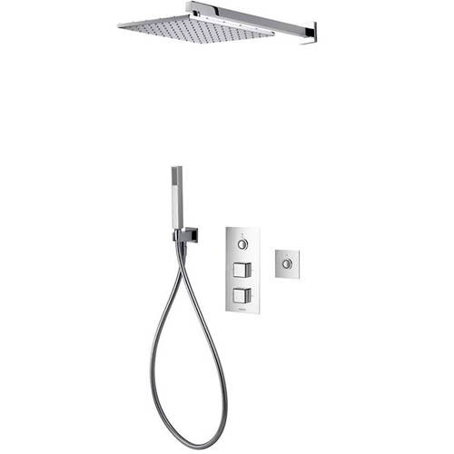 Larger image of Aqualisa Infinia Digital Shower Pack 51 (Chrome Piazza Handles, GP).