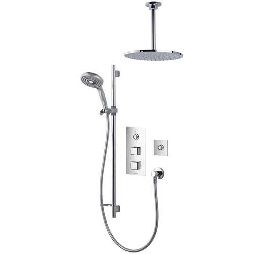 Larger image of Aqualisa Infinia Digital Shower Pack 75 (Chrome Piazza Handles, GP).