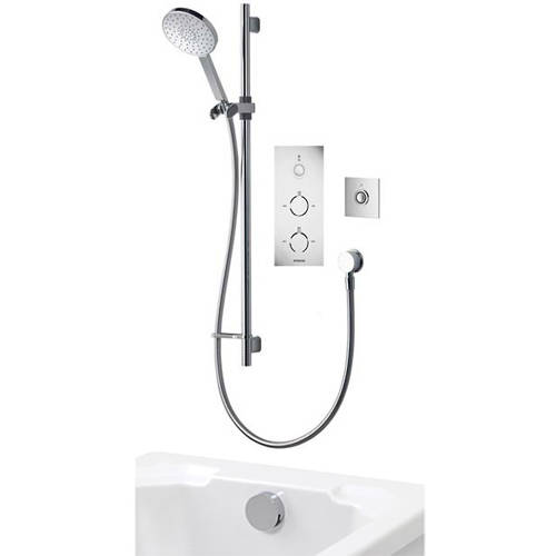 Larger image of Aqualisa Infinia Digital Shower Pack 91 (Chrome Tondo Handles, GP).