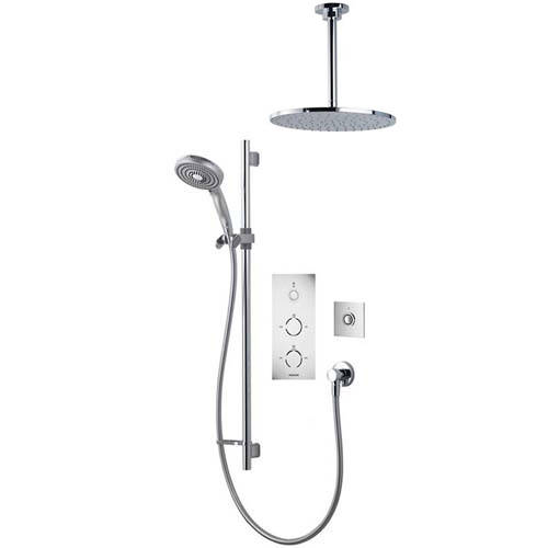 Larger image of Aqualisa Infinia Digital Shower Pack 80 (Chrome Tondo Handles, HP).