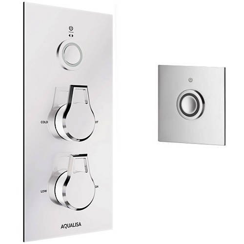 Example image of Aqualisa Infinia Digital Shower Pack 37 (Chrome & White Astratta Handles, GP).