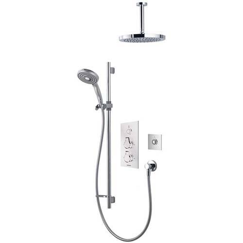 Larger image of Aqualisa Infinia Digital Shower Pack 49 (Chrome & White Astratta Handles, GP).