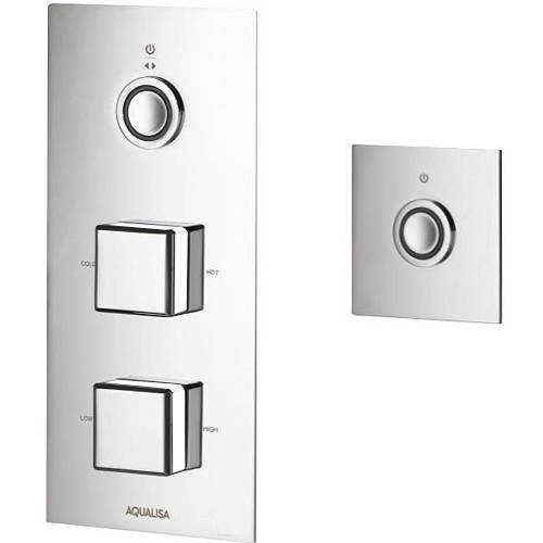 Example image of Aqualisa Infinia Digital Shower Pack 65 (Chrome & White Piazza Handles, GP).