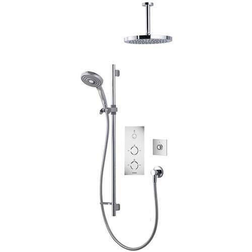 Larger image of Aqualisa Infinia Digital Shower Pack 45 (Chrome & White Tondo Handles, GP).