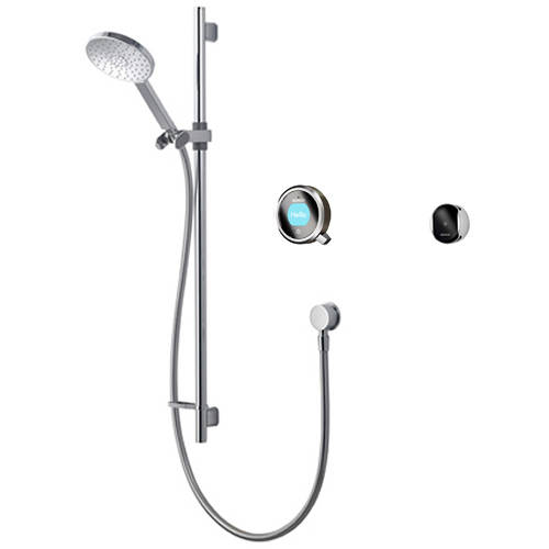 Larger image of Aqualisa Q Smart Shower Pack 01P With Remote & Pewter Accent (HP).