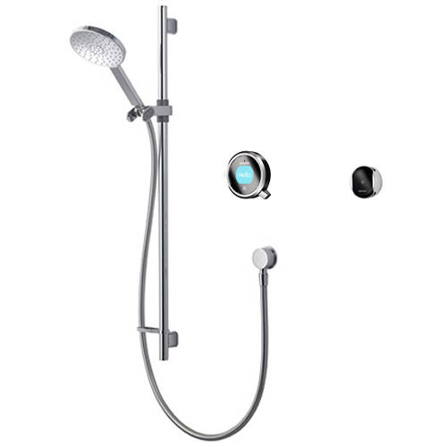 Larger image of Aqualisa Q Smart Shower Pack 02BC With Remote & Black Accent (Gravity).