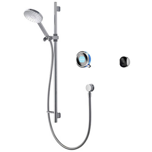 Larger image of Aqualisa Q Smart Shower Pack 02BL With Remote & Blue Accent (Gravity).