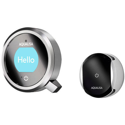 Example image of Aqualisa Q Smart Shower Pack 02C With Remote & Chrome Accent (Gravity).