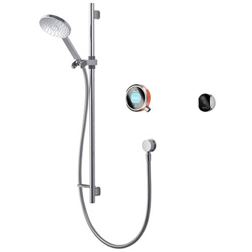 Larger image of Aqualisa Q Smart Shower Pack 02OR With Remote & Orange Accent (Gravity).