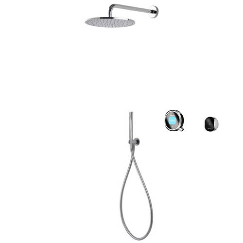 Larger image of Aqualisa Q Smart Shower Pack 03BC With Remote & Black Accent (HP).
