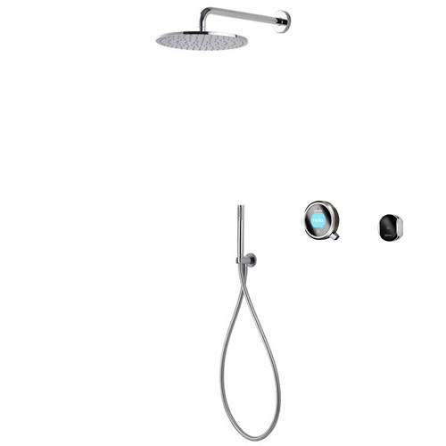 Larger image of Aqualisa Q Smart Shower Pack 03P With Remote & Pewter Accent (HP).