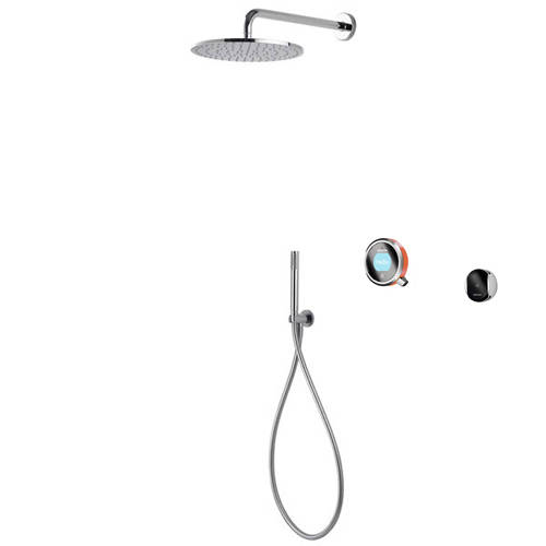 Larger image of Aqualisa Q Smart Shower Pack 04OR With Remote & Orange Accent (Gravity).