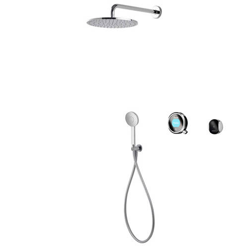 Larger image of Aqualisa Q Smart Shower Pack 05BC With Remote & Black Accent (HP).