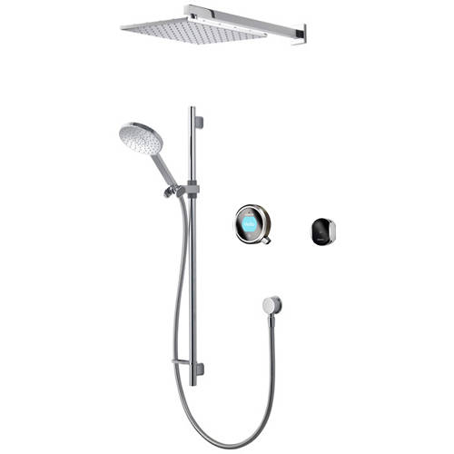 Larger image of Aqualisa Q Smart Shower Pack 07P With Remote & Pewter Accent (HP).
