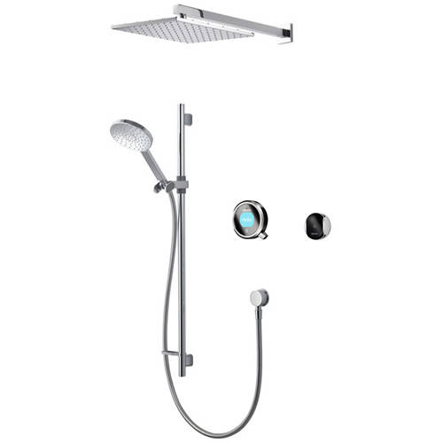 Larger image of Aqualisa Q Smart Shower Pack 08BC With Remote & Black Accent (Gravity).