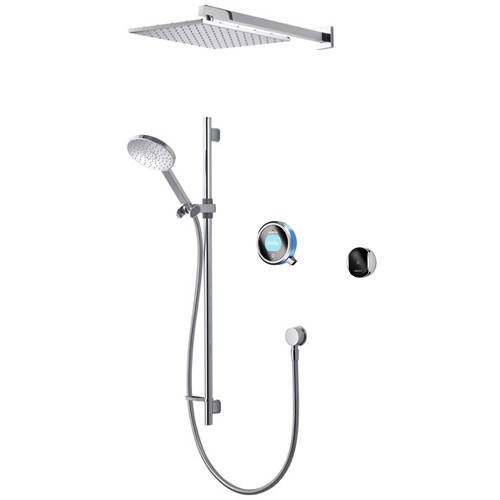Larger image of Aqualisa Q Smart Shower Pack 08BL With Remote & Blue Accent (Gravity).