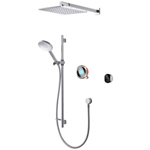 Larger image of Aqualisa Q Smart Shower Pack 08OR With Remote & Orange Accent (Gravity).