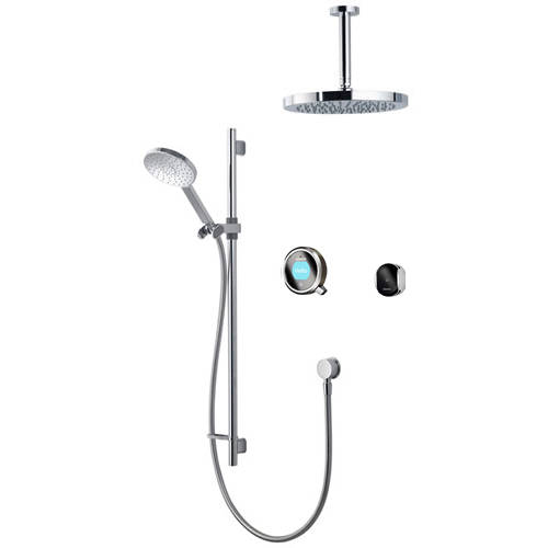 Larger image of Aqualisa Q Smart Shower Pack 11P With Remote & Pewter Accent (HP).