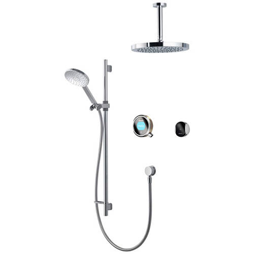 Larger image of Aqualisa Q Smart Shower Pack 12N With Remote & Nickel Accent (Gravity).