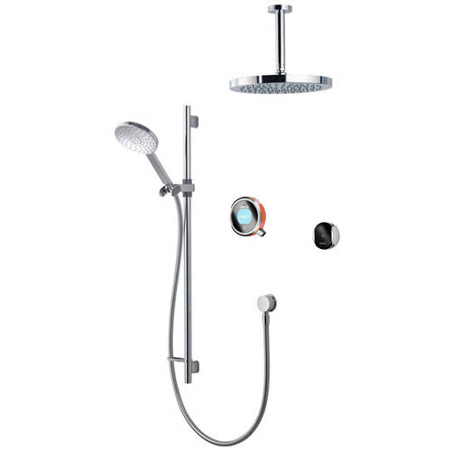 Larger image of Aqualisa Q Smart Shower Pack 12OR With Remote & Orange Accent (Gravity).