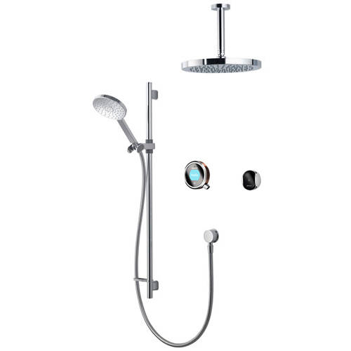 Larger image of Aqualisa Q Smart Shower Pack 12RG With Remote & Rose Gold Accent (Gravity).