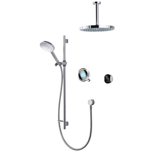 Larger image of Aqualisa Q Smart Shower Pack 12W With Remote & White Accent (Gravity).