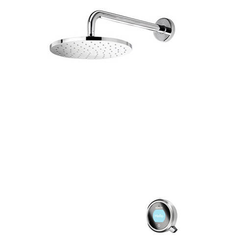 Larger image of Aqualisa Q Q Smart 15S With Round Shower Head, Arm & Silver Accent (HP).