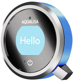 Example image of Aqualisa Q Q Smart 16BL With Round Shower Head, Arm & Blue Accent (Gravity).
