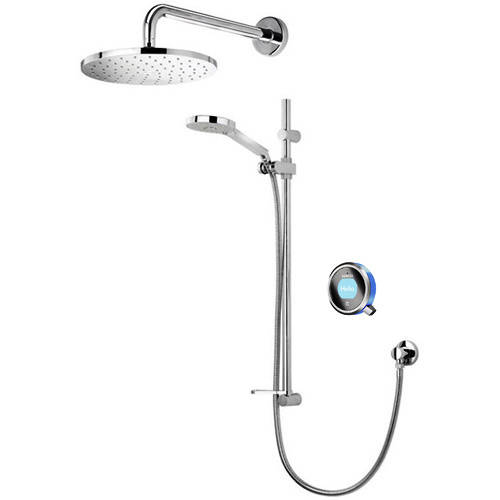 Larger image of Aqualisa Q Q Smart 17BL With Shower Head, Slide Rail & Blue Accent (HP).