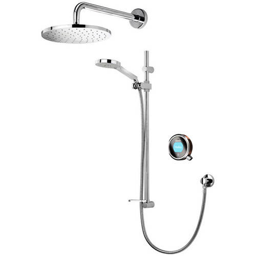 Larger image of Aqualisa Q Q Smart 18RG, Shower Head, Slide Rail & Rose Gold Accent (Gravity).